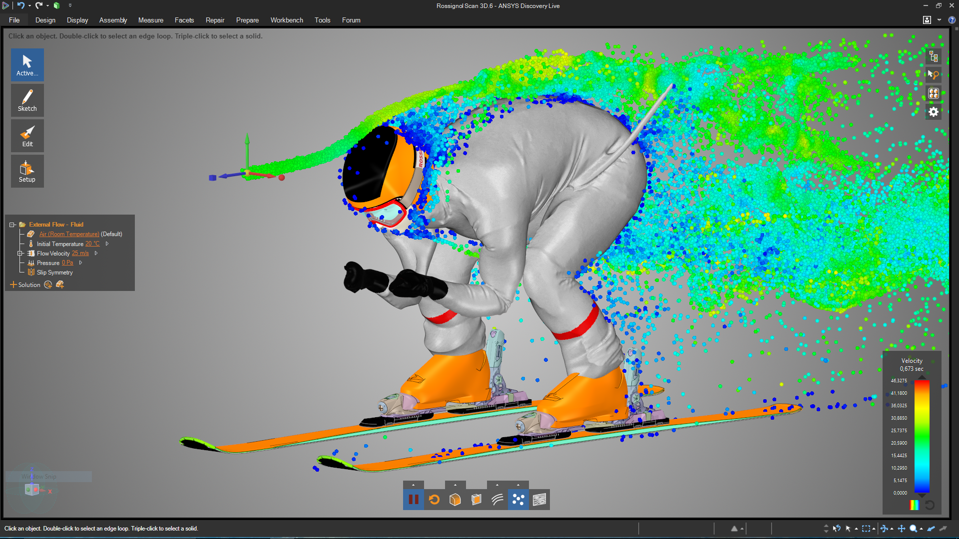 ANSYS-Discovery-Live-Rossignol-ski-particle-flow